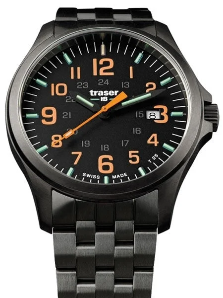 Traser Officer Pro Gun Metal PVD Case Watch with an Anti-Reflective Sapphire Crystal #1078