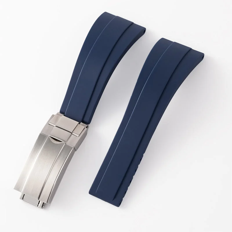 Watchdives Cut-to-Size CTS TPU Rubber Watch Strap WDS006可剪表带TPU - 黑色-20mm- 无扣9 (库存) 50 mm kol saati