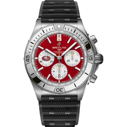 Breitling Chronomat B01 42 NFL San Francisco 49ers Edition AB01342B1K1S1 kol saati
