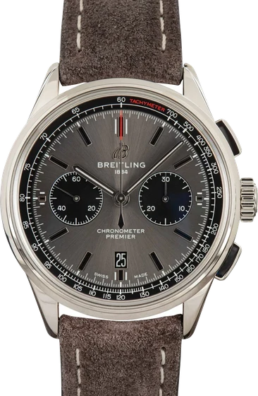 Breitling Premier B01 Chronograph 42 Grey Dial AB0118221B1X1 kol saati
