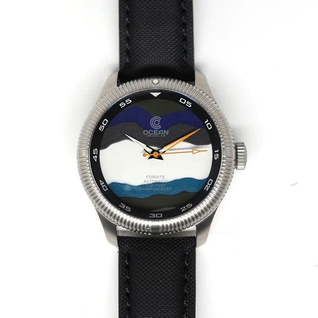 Ocean Crawler Champion Diver with Fordite Dial B #OC-CD-FRAB kol saati