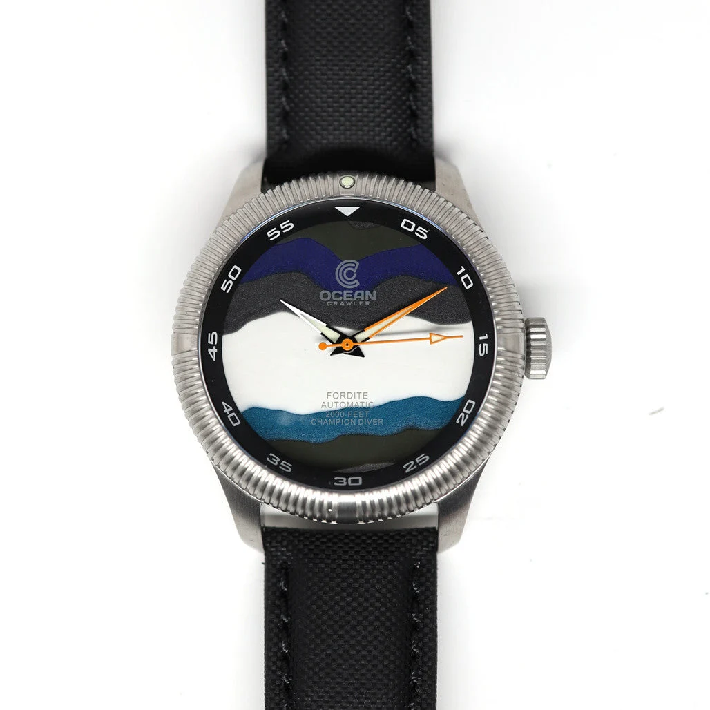 Ocean Crawler Champion Diver with Fordite Dial B #OC-CD-FRAB kol saati