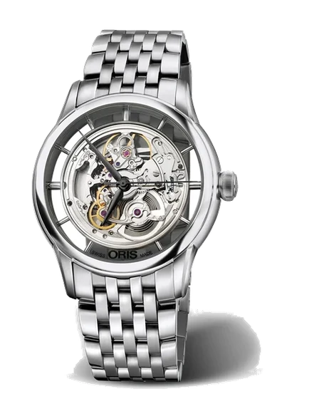 Oris Artelier Translucent Skeleton 01 734 7684 4051-07 8 21 77 kol saati