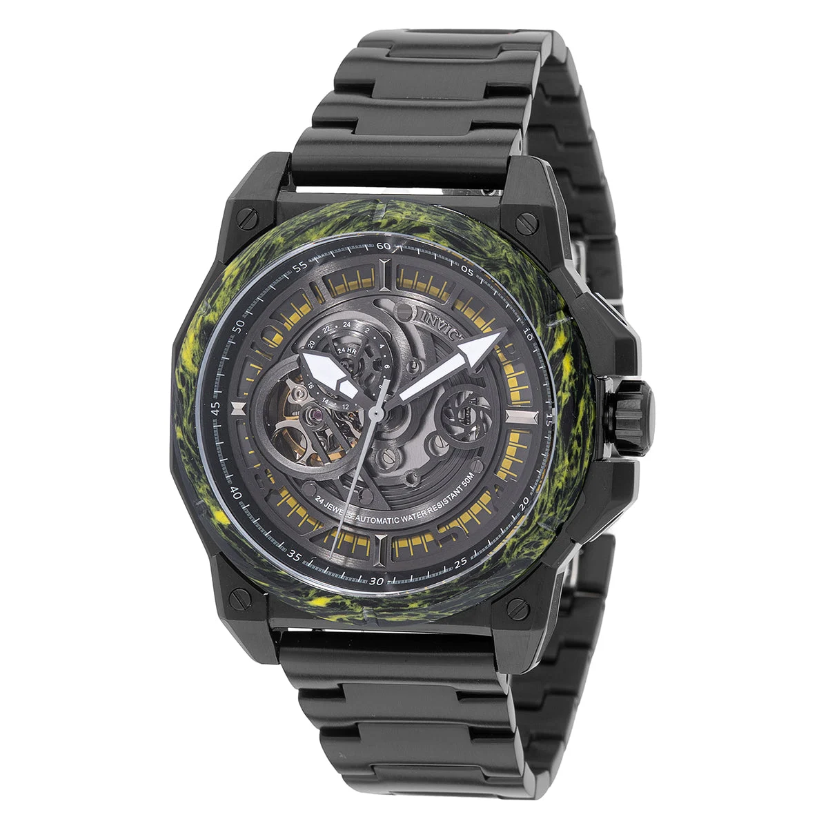 Invicta Rally Automatic Watch w/ Skeleton Dial - 43mm, Black (69511) 43 mm kol saati