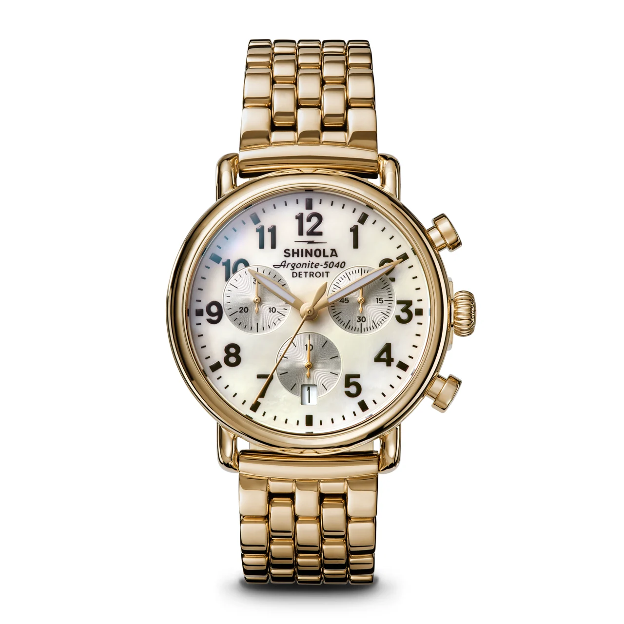 Shinola The Runwell S0120315254-1-WhtMOP-37-USA 37 mm kol saati