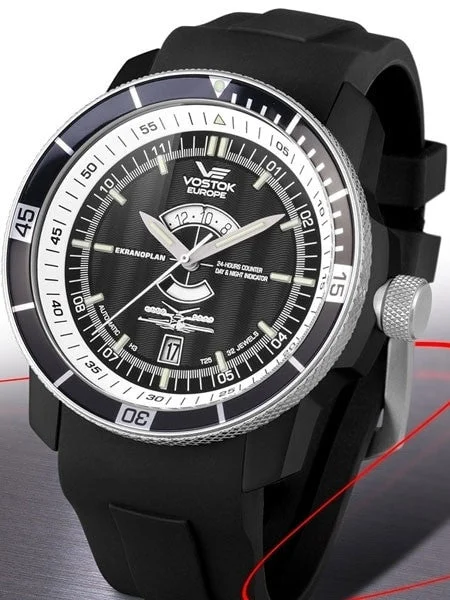 Vostok Europe Vostok-Europe Ekranoplan Caspian Sea Monster Tritium Tube Dive Watch #545210