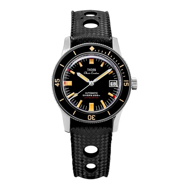 THORN Titanium 50-Fathoms Dive Watch 欧-二手代发-Nancy-TF-0229 kol saati