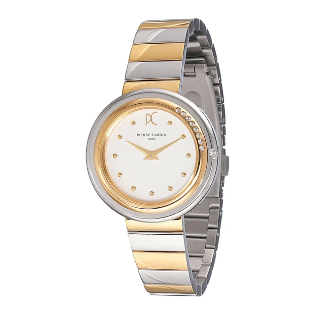 Passy Météore ’ Watch - Two-Tone Gold & Silver Case with Silver White Dial, Crystal Bezel,