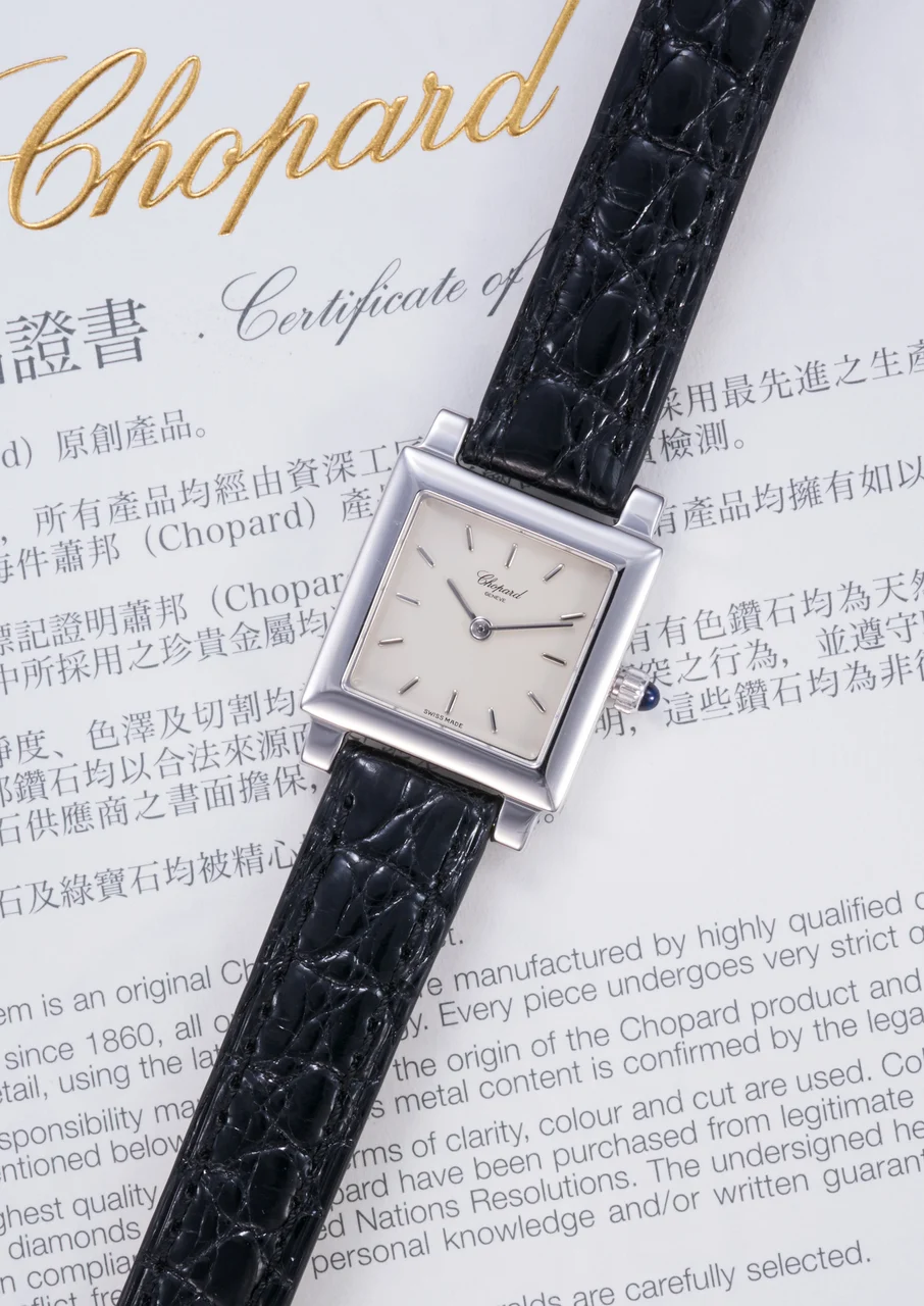 Chopard Ref. 127366-1001-WLL, white dial; 18K white gold (“ ”) kol saati