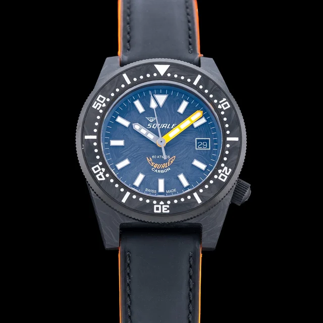 Squale Forged Carbon Orange 210009N32265 kol saati