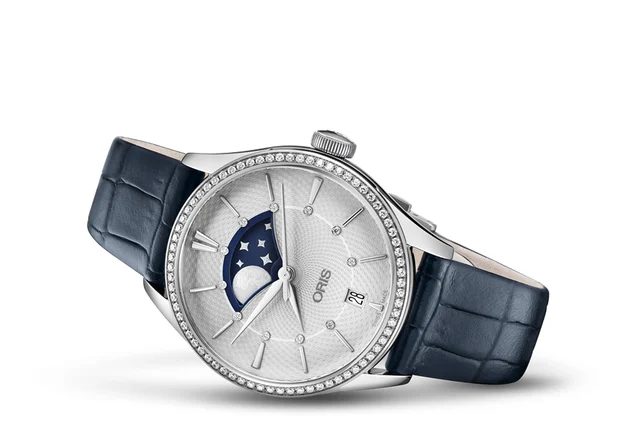 Oris Artelier Grande Lune, Date Diamonds 01 763 7723 4951-07 5 18 66FC kol saati