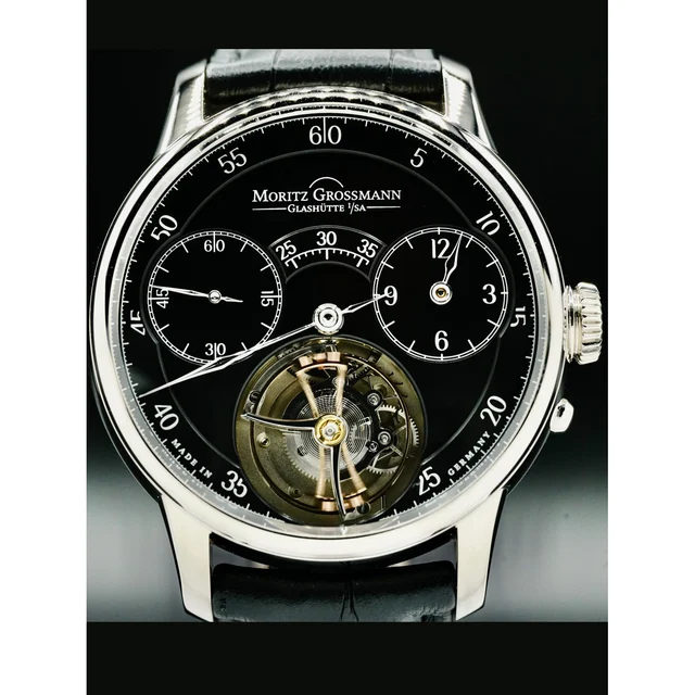 Moritz Grossmann Benu Tourbillon Black Dial White Gold MG-000779 210000034387 kol saati
