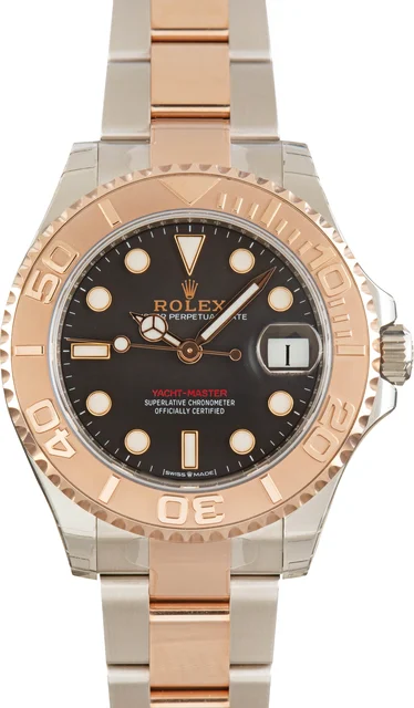 Rolex Factory Stickered Yacht-Master 37 Black Dial 268621 kol saati