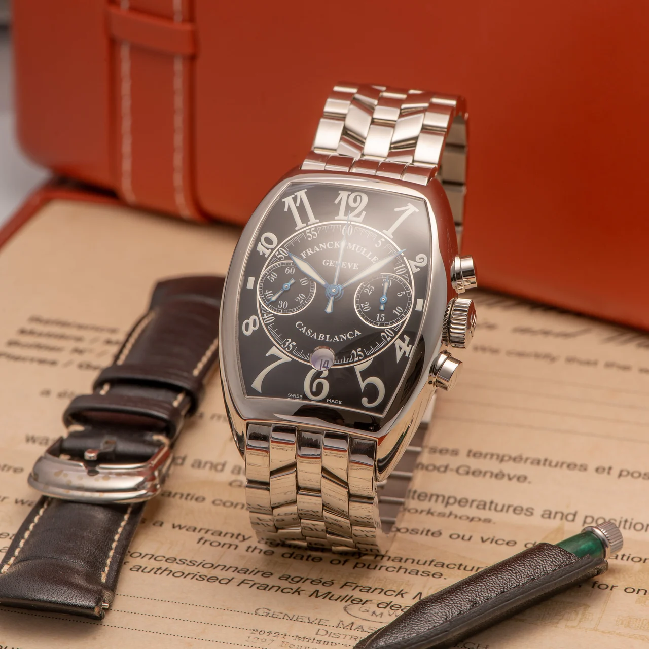 Franck Muller FRANCK MULLER, REF. 8885 C CC DT, CASABLANCA, NEW OLD STOCK, STEEL kol saati