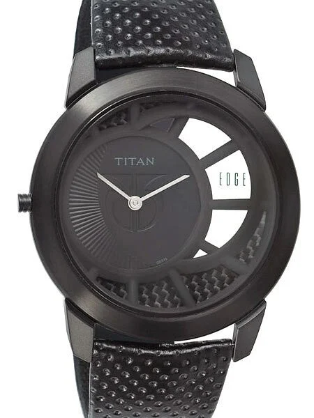 Titan Edge Dress Watch with Black PVD Titanium Case, Precision Quartz Movement and Sapphire Crystal #1576NL02 42 mm kol saati
