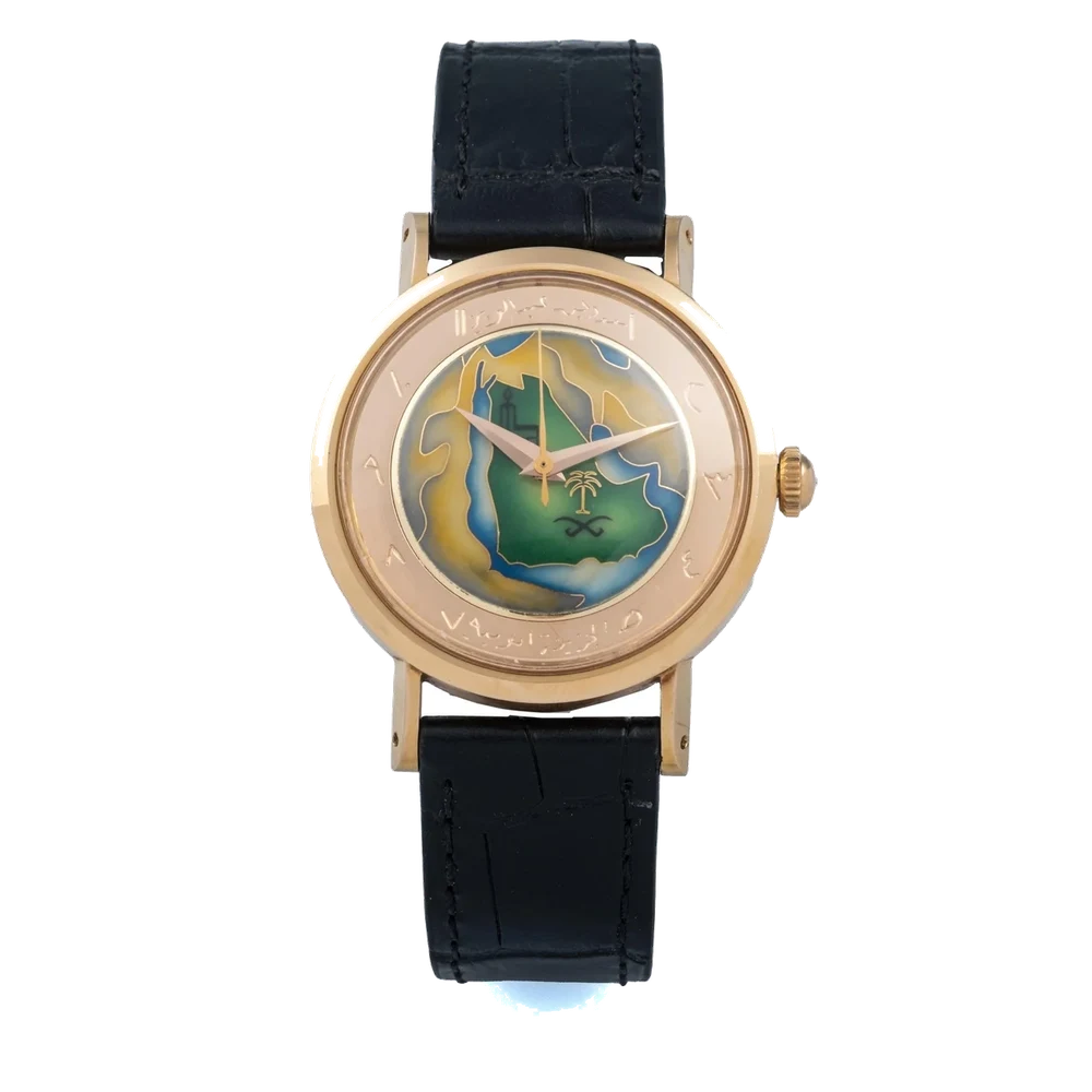 Universal UNIVERSAL REF. 10 232-1, ROYAL PRESENTATION WATCH WITH POLYCHROME CLOISONNÉ ENAMEL DIAL kol saati