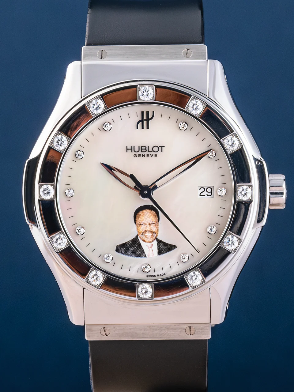 Hublot MDM Omar Bongo ref.1905-1-044 from 1990s 40 mm kol saati