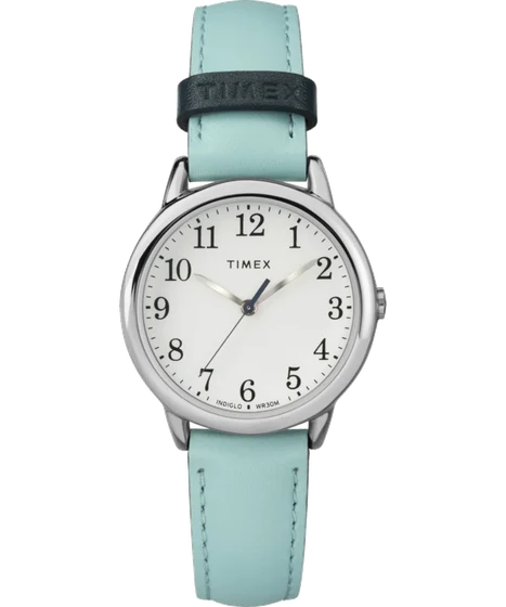 Timex Easy Reader Color Pop 30mm Leather Strap Watch TW2R62900 kol saati