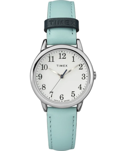 Timex Easy Reader Color Pop 30mm Leather Strap Watch TW2R62900JT kol saati