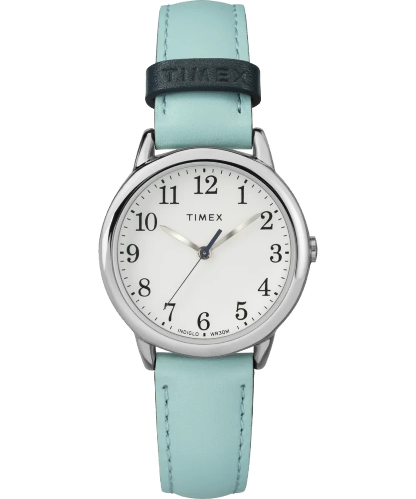 Timex Easy Reader Color Pop 30mm Leather Strap Watch TW2R62900 30 mm kol saati