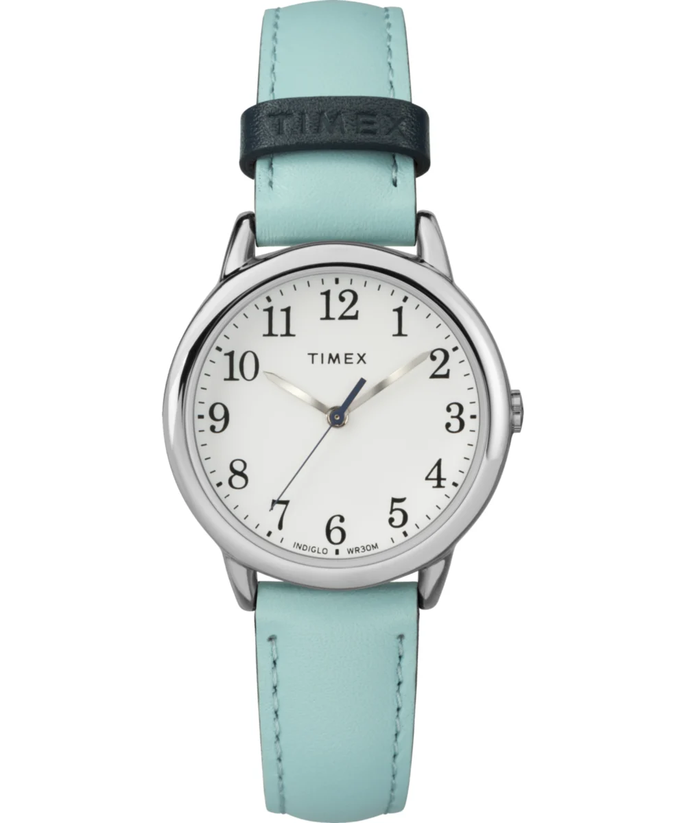 Timex Easy Reader Color Pop 30mm Leather Strap Watch TW2R62900JT 30 mm kol saati