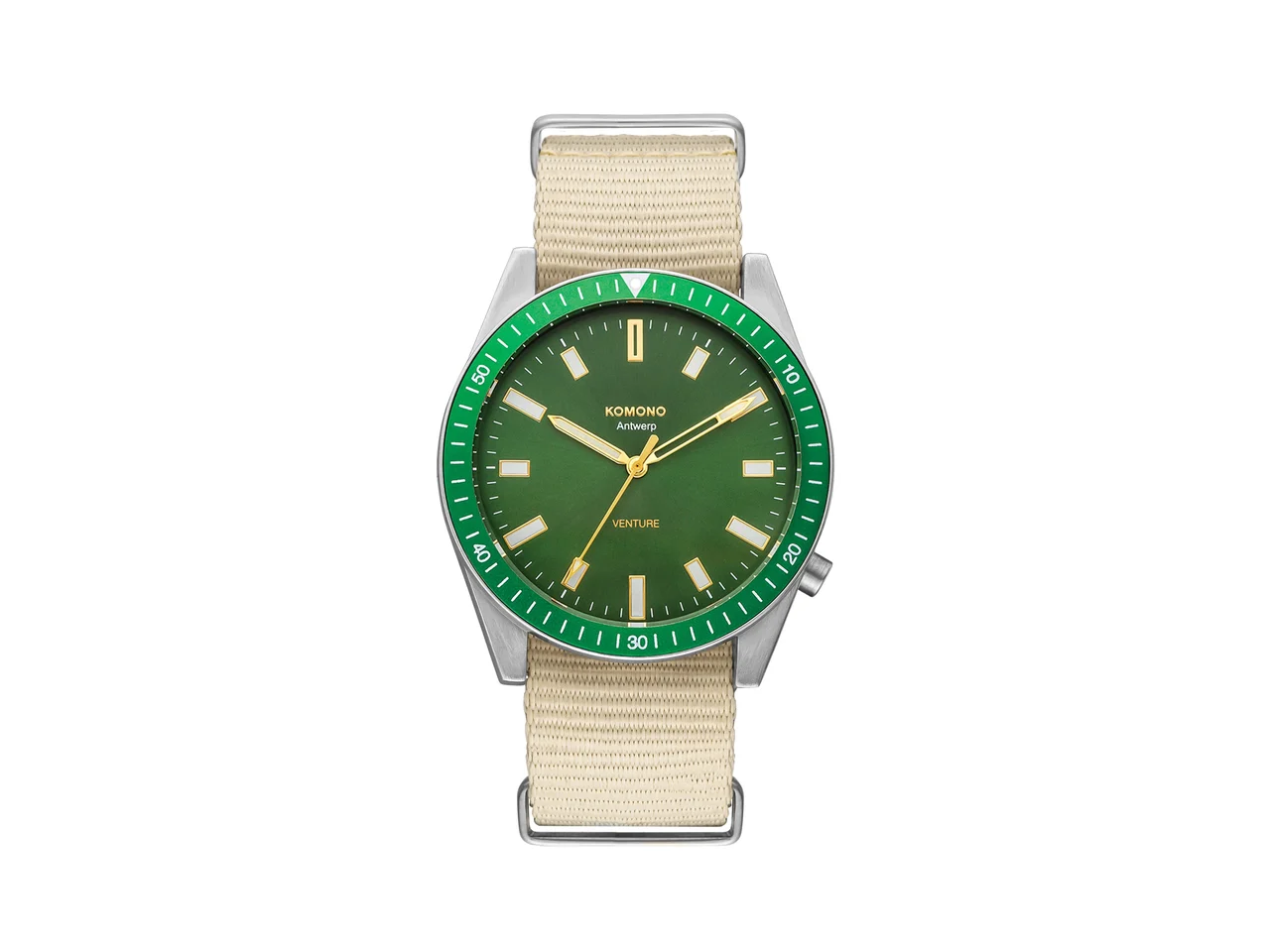 Komono Ray Venture Nato Silver Green KOM-W4417 kol saati