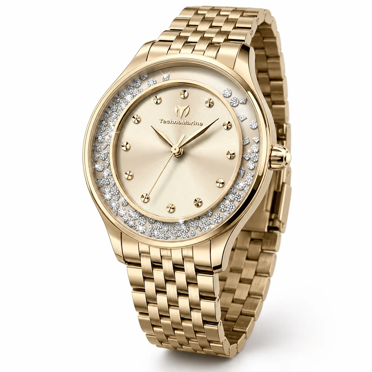 Technomarine Brillantezza Del Mare Watch - 34mm, Gold (TM-9026011) 34 mm kol saati