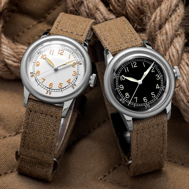 THORN Stainless Steel A11 Military Field Watch 西溜-钢壳A11 - 底盖是平面的 - 黑色 601 kol saati