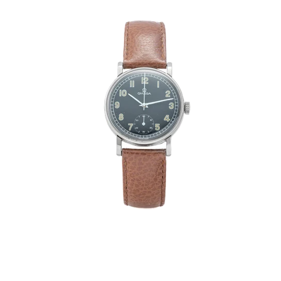 OMEGA OMEGA, REF. 2242, DOUBLE SECONDS, BLACK DIAL, STEEL kol saati
