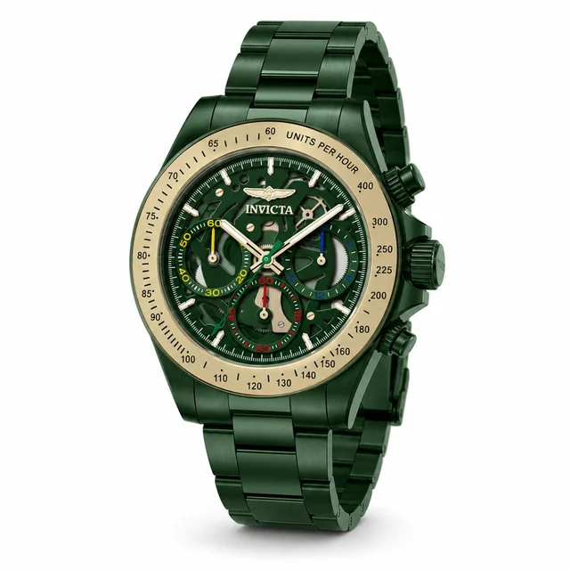 Invicta Speedway Exoprix Watch - 39.5mm, Green (51034) kol saati