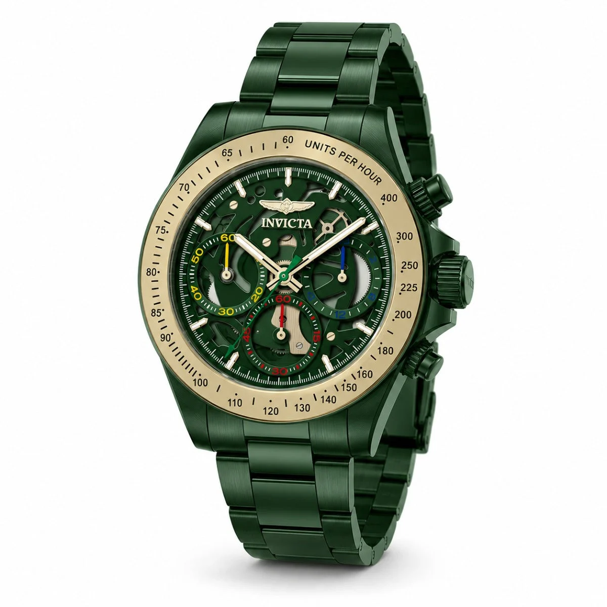 Invicta Speedway Exoprix Watch - 39.5mm, Green (51034) 39.5 mm kol saati