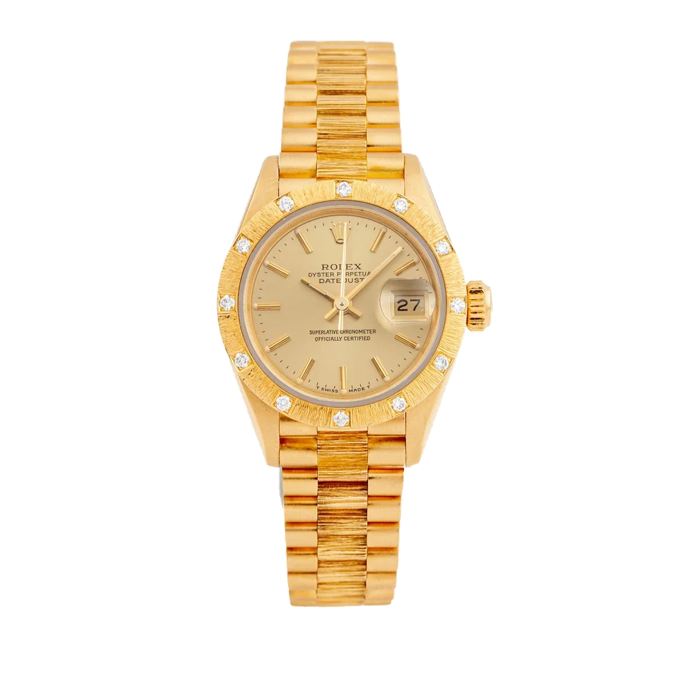 Rolex ROLEX REF. 69288; “DATEJUST”; 18K YELLOW GOLD AND DIAMONDS kol saati