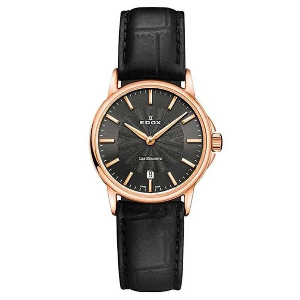 EDOX Les Bémonts ED57001-37R-GIR 28 mm kol saati