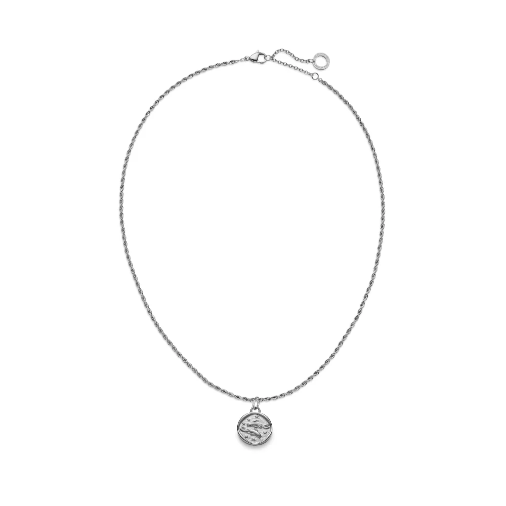 Default Set Pisces Charm und Halskette Silber PH-JE-1312 kol saati