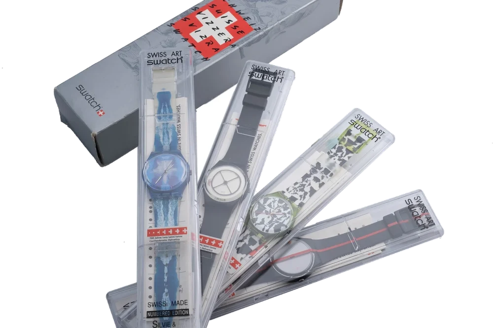 Swatch SWATCH, REF. 117,118,119,120, SWISS ART MADE IN CELEBRATION OF SWITZERLAND'S 700th ANNIVERSARY kol saati