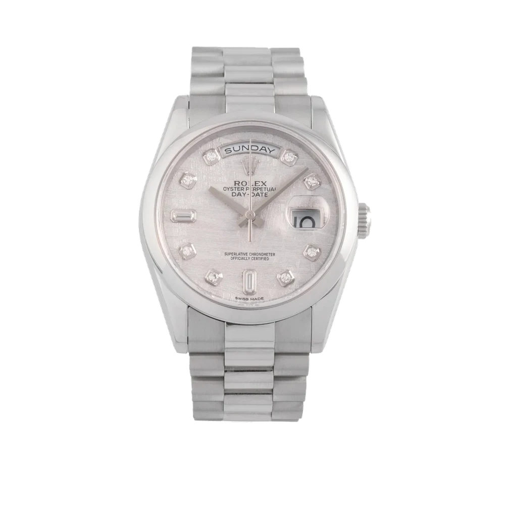 Rolex ROLEX, REF. 18206, DAY-DATE, DIAMOND AND PLATINUM kol saati