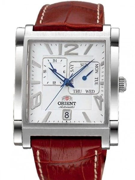 Orient Galant Automatic Dress Watch with 24-hour Sub-Dial, Day-Date #ETAC005W 44 mm kol saati