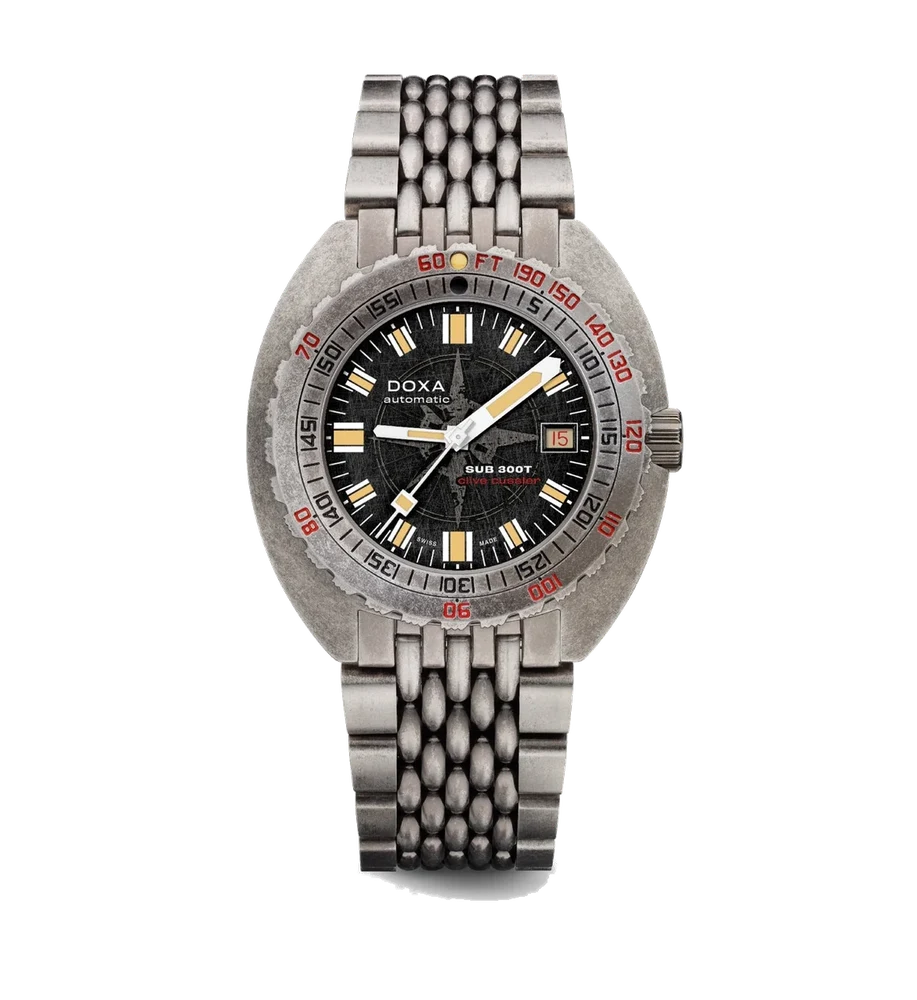 Doxa SUB 300T Sharkhunter Clive Cussler 840.80.101.15 43 mm kol saati