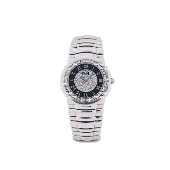Piaget PIAGET, REF. 95043 401D, "TANAGRA", ONYX, DIAMOND, 18K WHITE GOLD kol saati