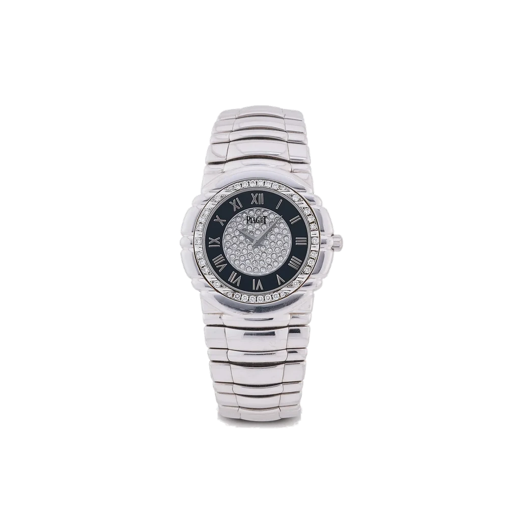 Piaget PIAGET, REF. 95043 401D, "TANAGRA", ONYX, DIAMOND, 18K WHITE GOLD kol saati