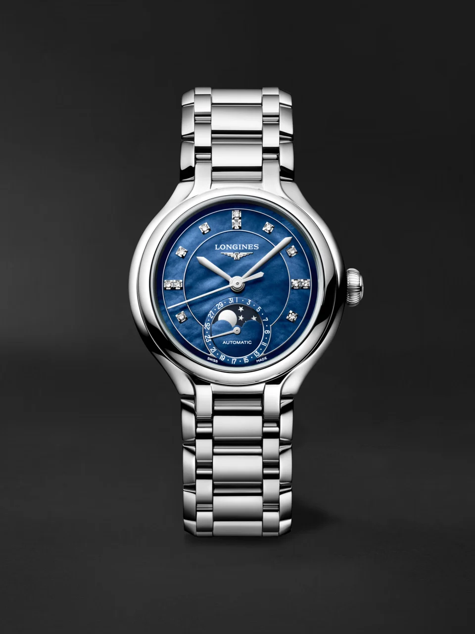 Longines PrimaLuna Moonphase L8.126.4.97.6 34 mm kol saati