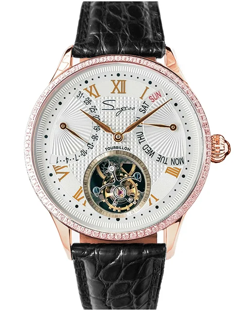 Sugess Tourbillon Master SU8004GW5-B kol saati