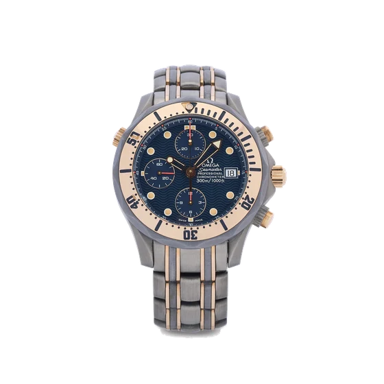 OMEGA OMEGA, REF. TB 378.0504, SEAMASTER, "CHRONO DIVER", TITANIUM AND YELLOW GOLD kol saa