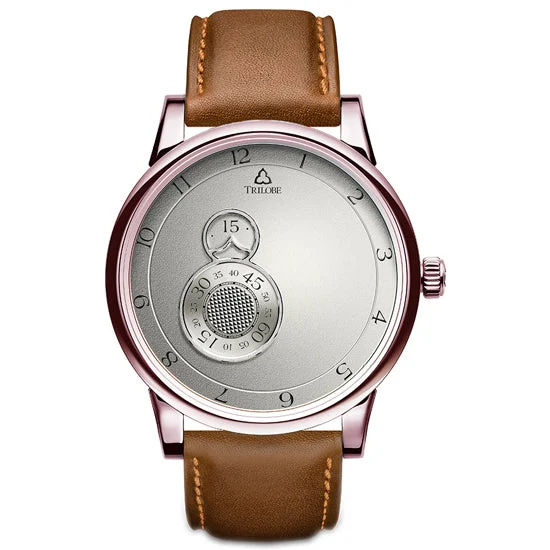 Trilobe Nuit Fantastique Grained Silver Gold 40.5mm NF03AG kol saati