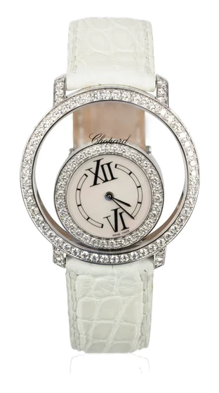 Chopard Ref. 20-7229-20-WDLL, mother-of-pearl dial, diamond-set bezels and lugs; “Happy Di