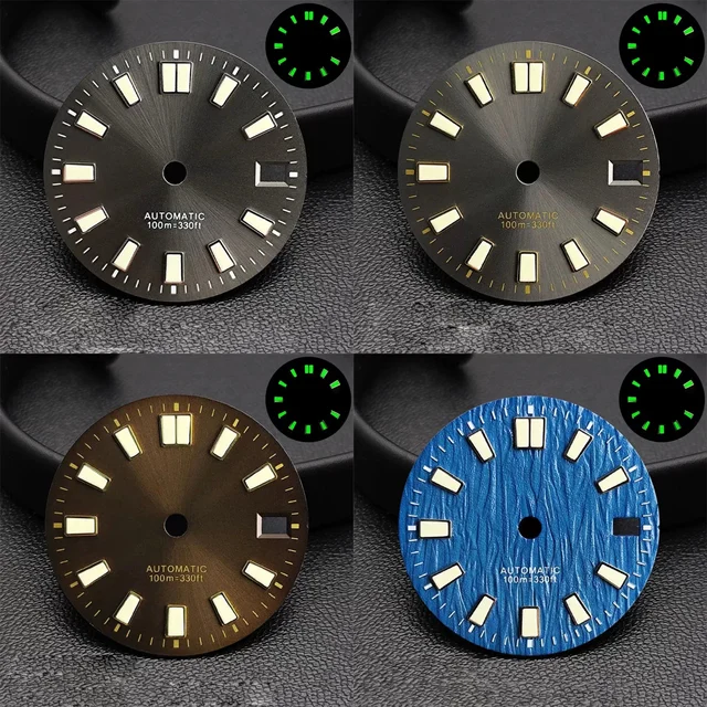 Tandorio Watch Dial and for 62mas modified accessories NH35/NH34 movement with hands 60653