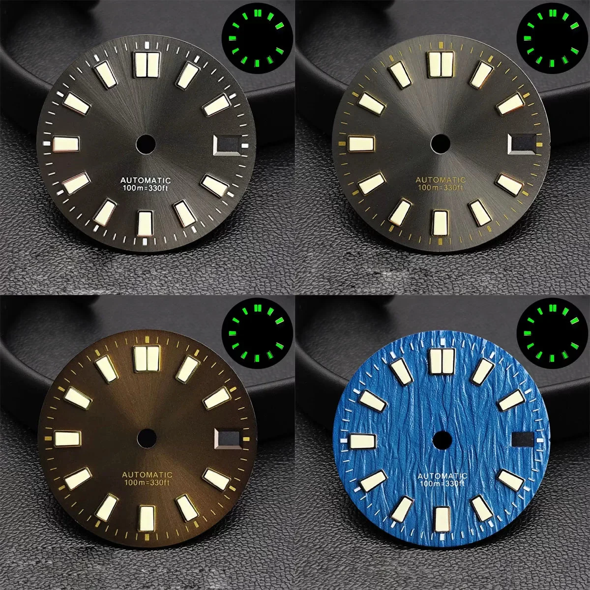 Tandorio Watches Watch Dial and for 62mas modified accessories NH35/NH34 movement with hands 6065383065698 28.5 mm kol saati