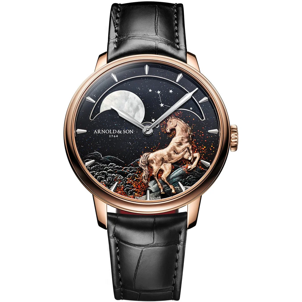 Arnold & Son Perpetual Moon 41.5 Red Gold Year Of The Horse 1GLBR.Z11A.C1293A kol saati