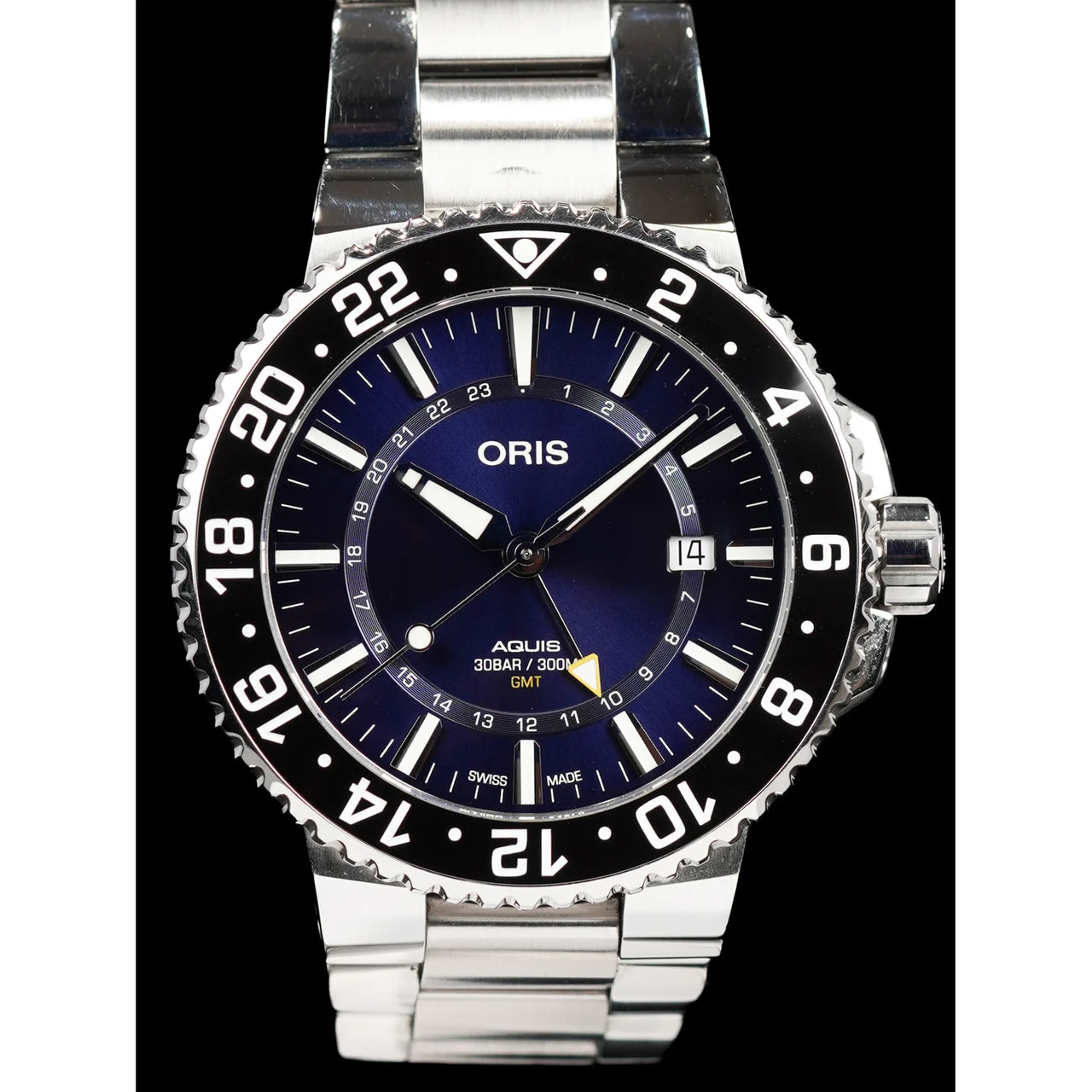 Oris Aquis GMT Date 01 798 7754 4135 210009N29526 kol saati