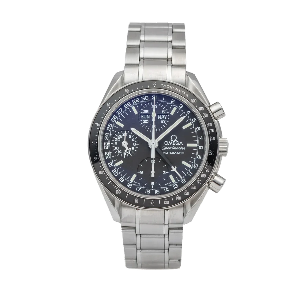 OMEGA OMEGA, REF. 375.0084, SPEEDMASTER REDUCED, TRIPLE DATE CHRONOGRAPH WITH 24-HOUR INDICATOR kol saati